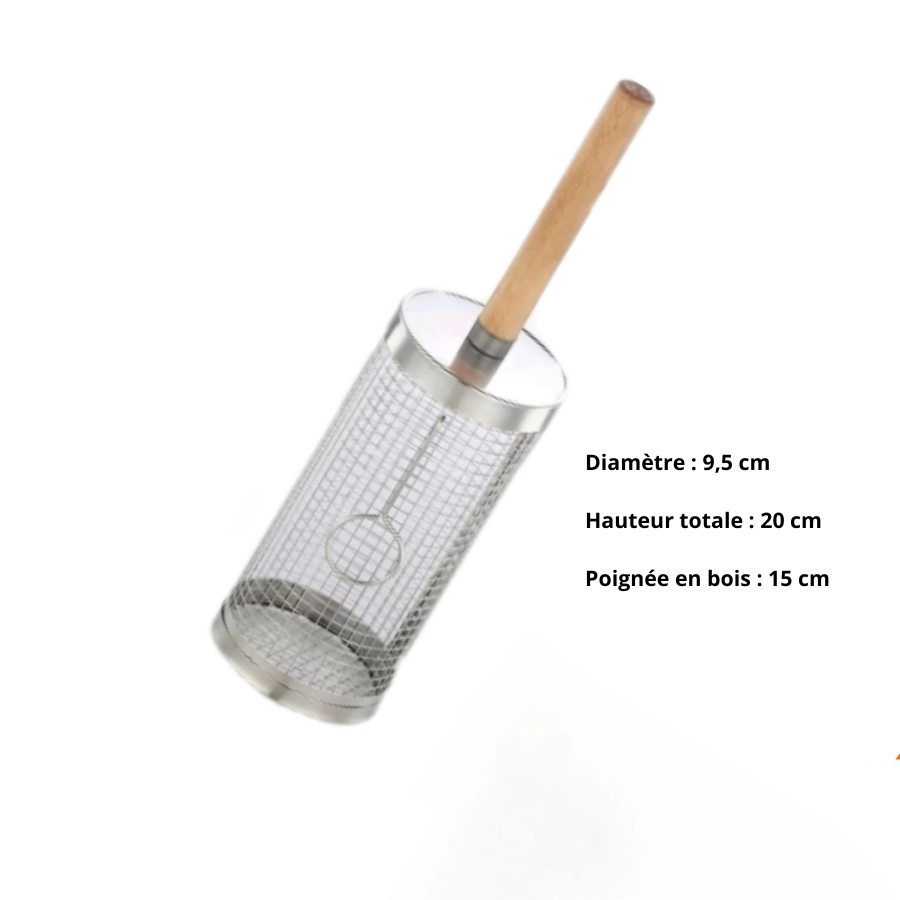 🔥 Panier de Barbecue Roulant en Acier Inoxydable 304 – L’Accessoire Indispensable pour des Grillades Parfaites
